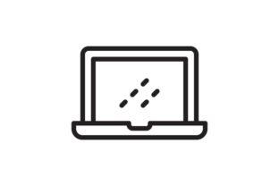 Bold Laptop Outline