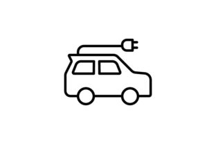 Electric Car Embroidery Design