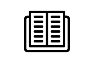 Review of the Book, Read Outline Icon for Embroidery Projects